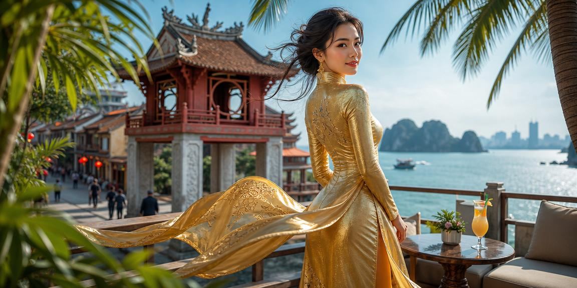 Người dùng Hà Nội cá cược thể thao trong trang phục áo dài truyền thống